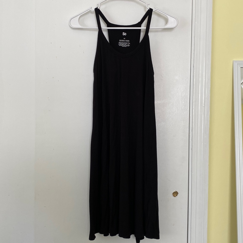 SO XS Black Dress Racerback Shelf-Bra